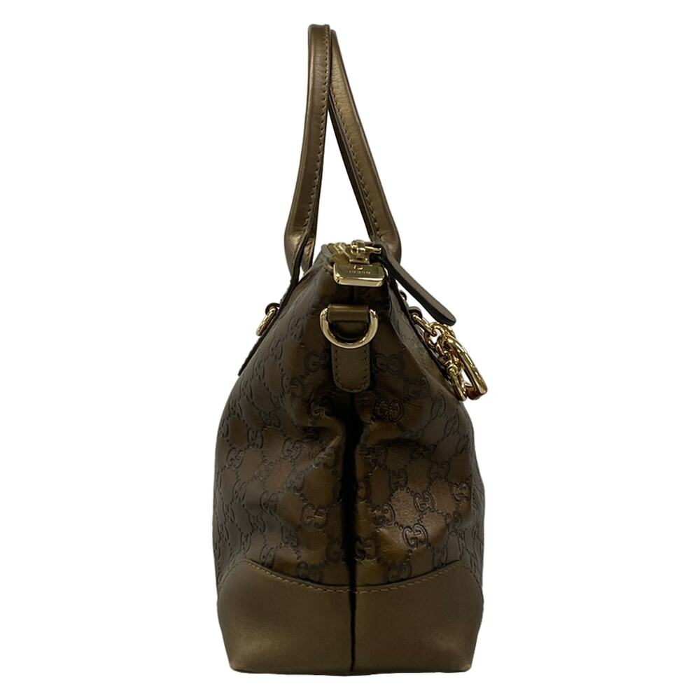 Gucci Heart Bit/Guccissima Handbag 269957 Dark Brown Bronze - Picture 2 of 15